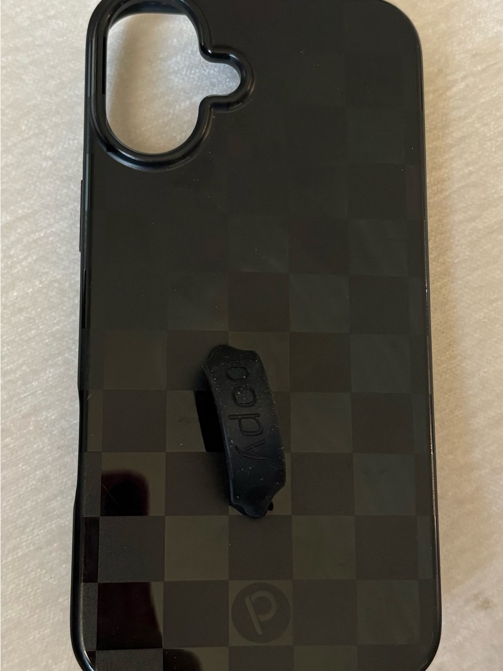 Loopy Case Black Checkered iPhone 16 plus case